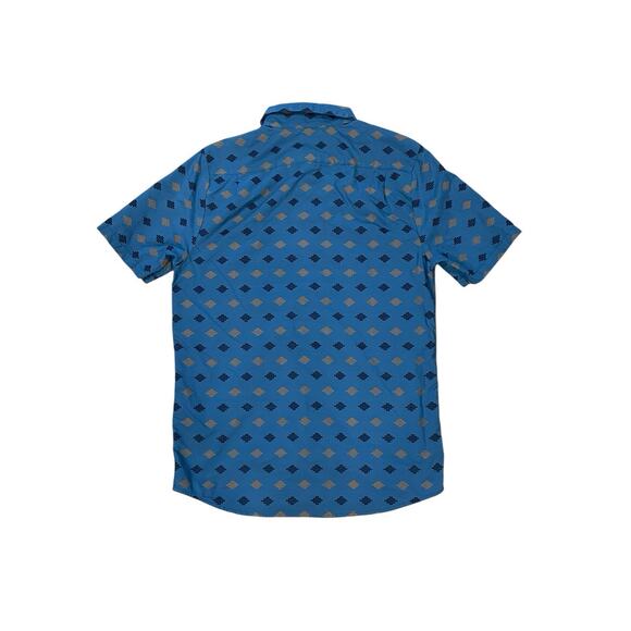 Volcom Men’s Sz Medium Woven Stackstone Classic Fit Blue Short Sleeve Button Up - Picture 2 of 10